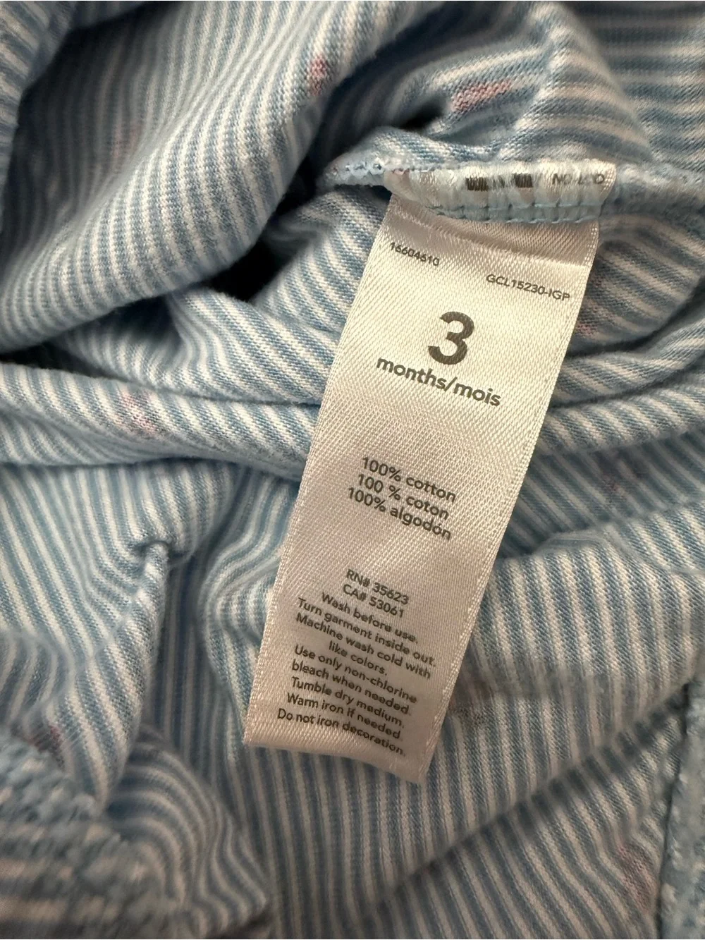 Carters Baby Girls Floral Striped Romper Blue White Red Size 3 Months